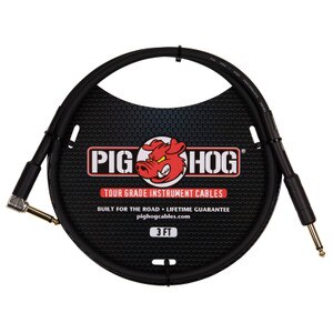Pig Hog Tour Grade Instrument Cable Right Angle 3 ft.